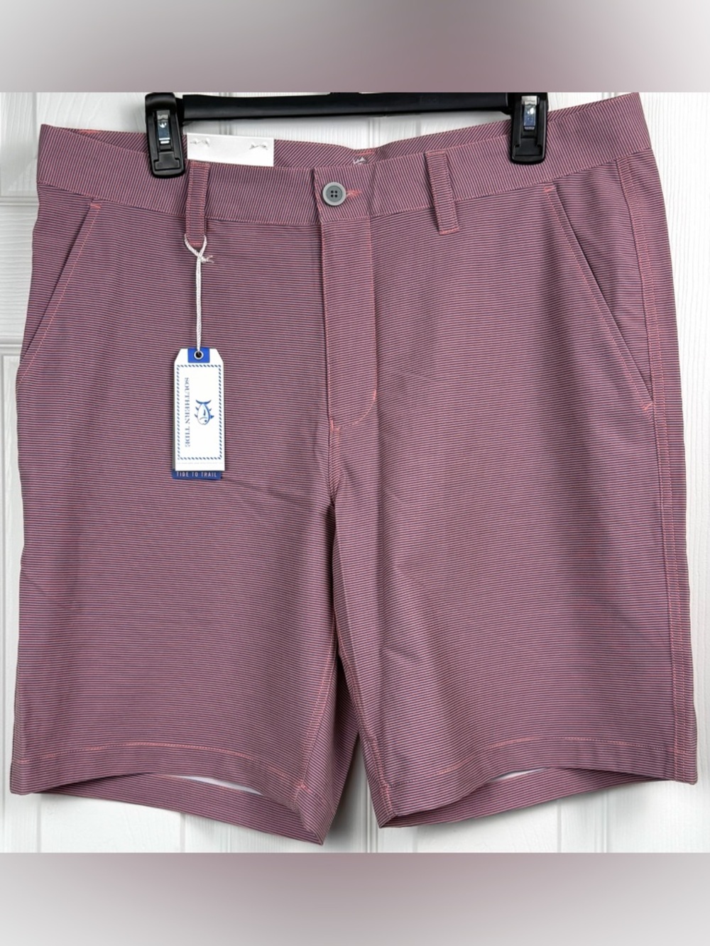 Southern Tide T3 Gulf Heather Stripe Shorts Men’s Size 34 Georgia Peach NWT